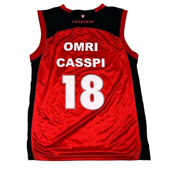 Converse Omri Caspi Israel Maccabi Tel Aviv Jersey Men's Medium‎ Red - Picture 1 of 10